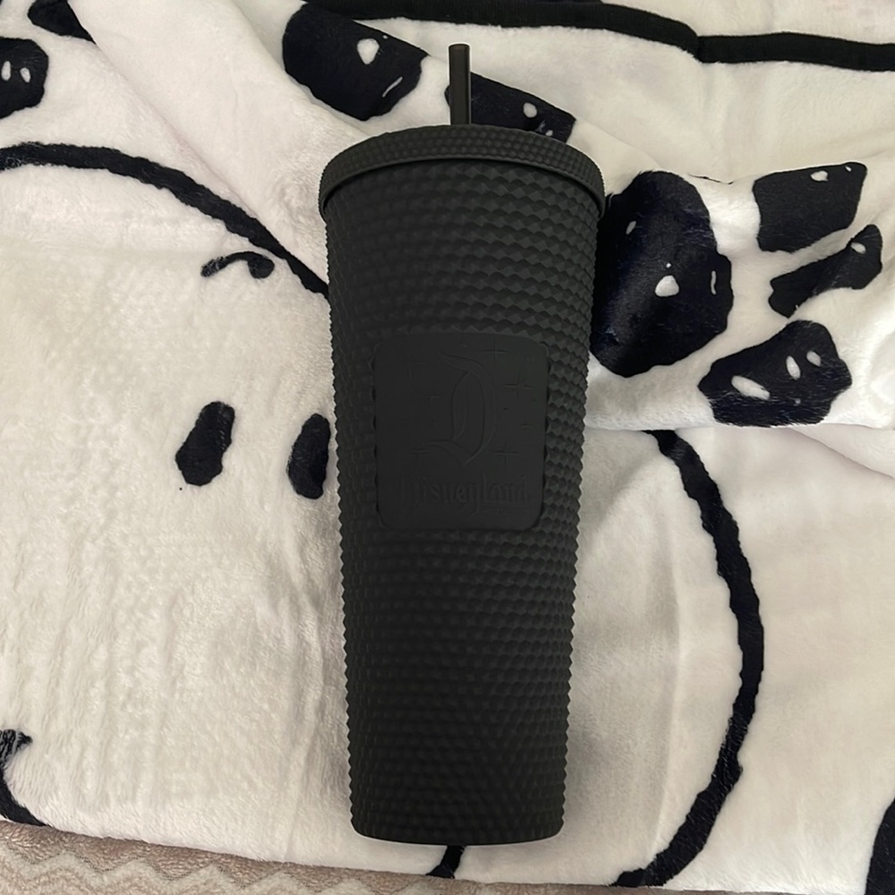 Disney Starbucks black studded tumbler.